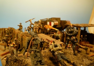 Diorama 1. Weltkrieg Schlachtfeld 1918