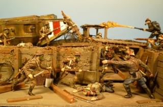 Diorama 1. Weltkrieg Schlachtfeld 1918