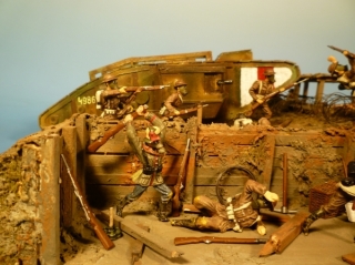 Diorama 1. Weltkrieg Schlachtfeld 1918