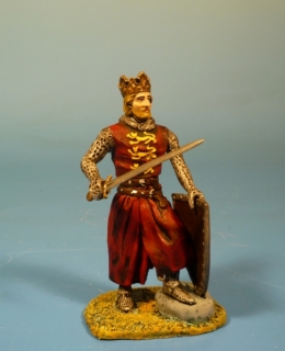 Knig Richard Lwenherz stehend mit Schwert und Schild