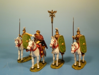 Kaiser Julius Csar zu Pferd mit Prtorianer Garde