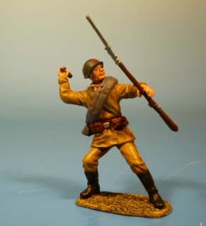 Rote Armee Soldat Handgranate werfend