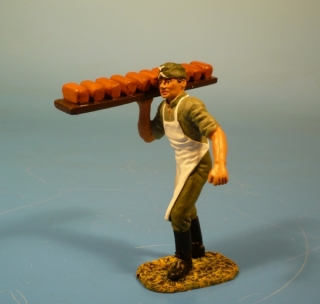 Feldb�cker Brote auf Brett tragend