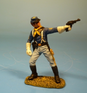 7US Kavallerist mit Revolver schie�end