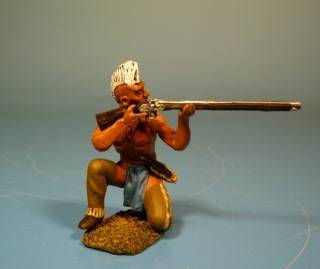 Irokese kniend schieend