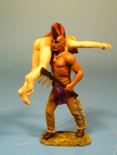 Irokese mit geraubter Siedlerin