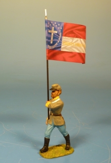 Konf�derierter Fahnentr�ger marschierend