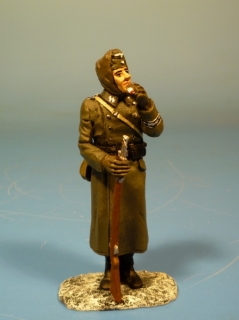 Waffen-SS Soldat im Mantel mit K98