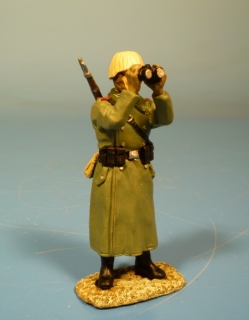 Wehrmacht Winter Unteroffizier mit Fernglas