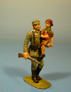 Wehrmacht Soldat mit Kind auf dem Arm