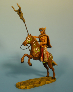 Indianer zu Pferd mit Bullensch�del
