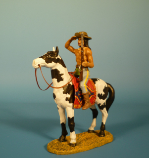 Apache zu Pferd sp�hend mit Gewehr