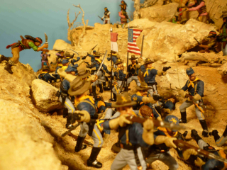 Diorama Kampf der Apachen