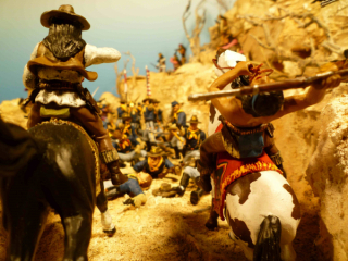 Diorama Kampf der Apachen