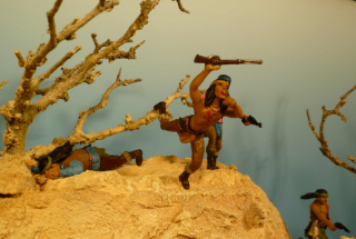 Diorama Kampf der Apachen