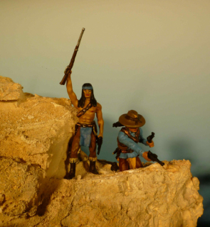 Diorama Kampf der Apachen