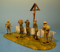 Britische Soldaten mit Kriegsgefangenen